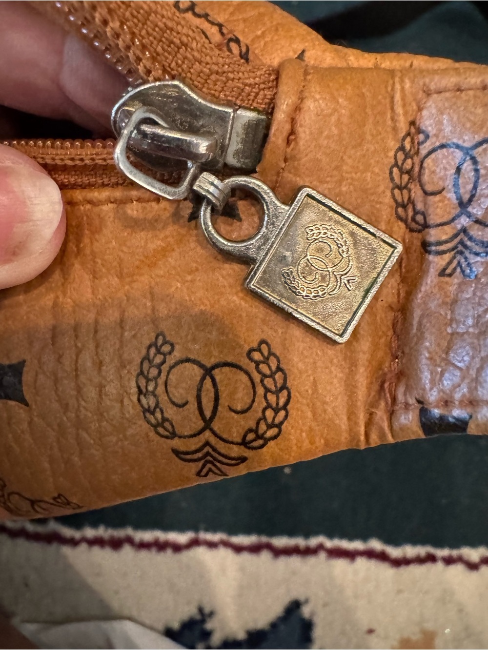 Tan Leather Waist Pack with Signature Crest Detailing - Picture 4 of 8